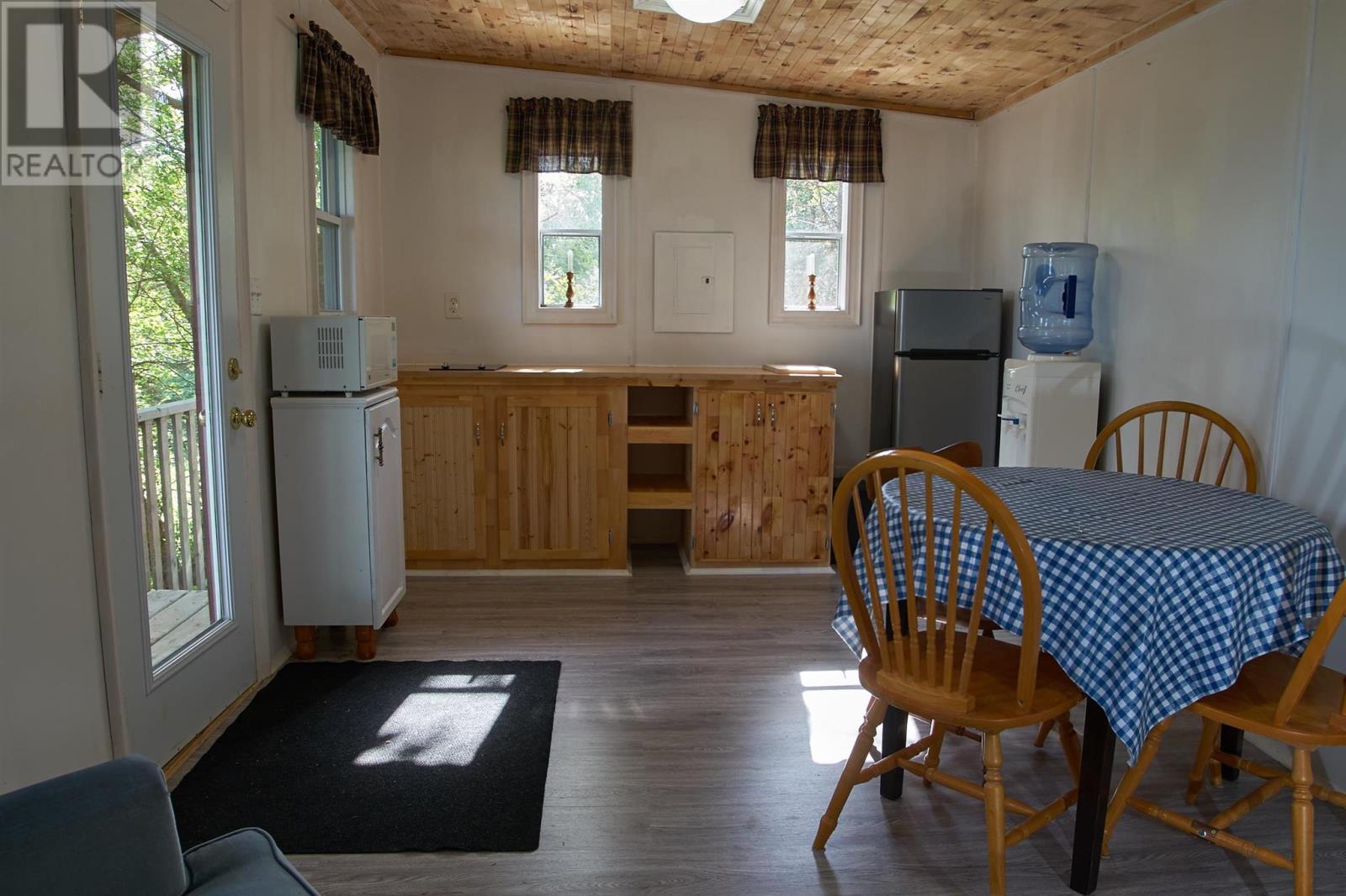 interior of tiny cottage